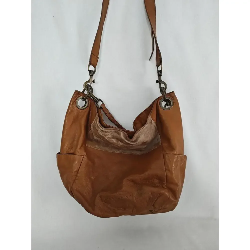 Anthropologie Liebeskind‎ Berlin Brown Leather Jeany Hobo Bag Purse Tote - Picture 2 of 12